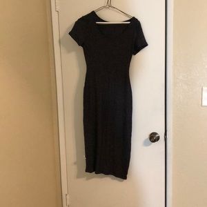 Charcoal gray long dress